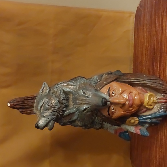 Set of 2 Vintage Indian Head Ceramic Busts - Picture 8 of 9